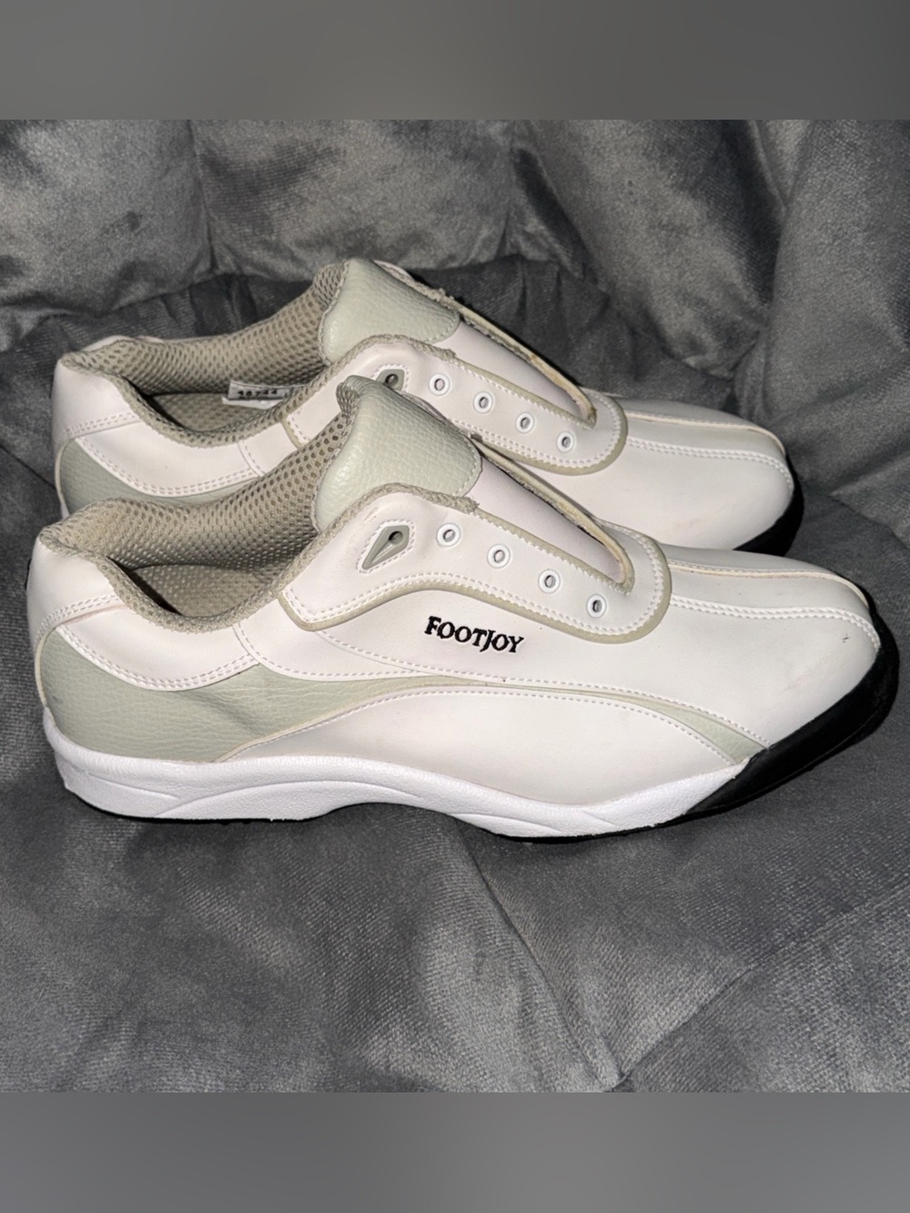 FootJoy FJ GreenJoys Women's 9.5 White Golf Cleats Shoes Spikes *NO Shoe Strings